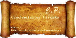 Czechmeiszter Piroska névjegykártya